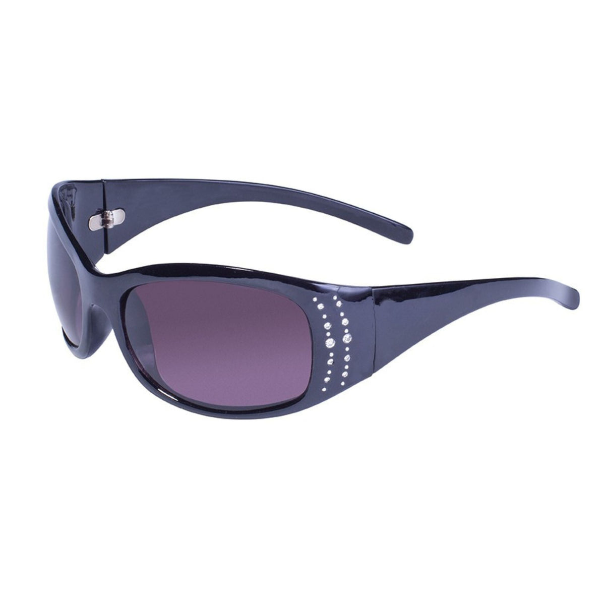 Global Vision Marilyn 2 Women’s Motorcycle Sunglasses. Gloss Black Rhinestone Riding Glasses-1