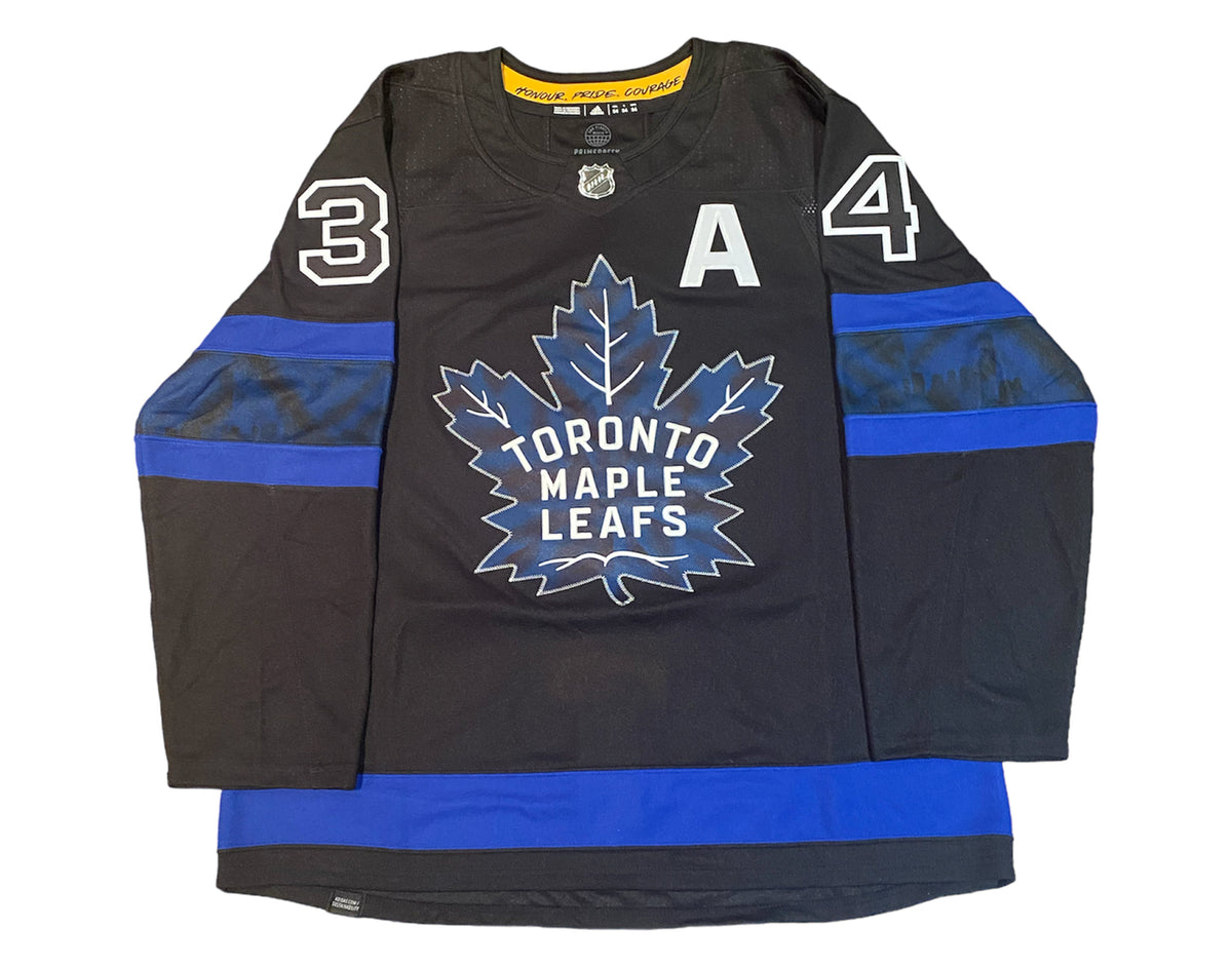 Auston Matthews Autographed Toronto Maple Leafs Alternate Black Flipside Adidas Jersey-3