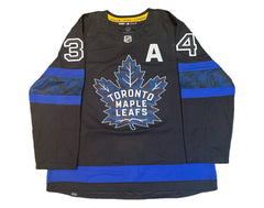 Auston Matthews Autographed Toronto Maple Leafs Alternate Black Flipside Adidas Jersey-3