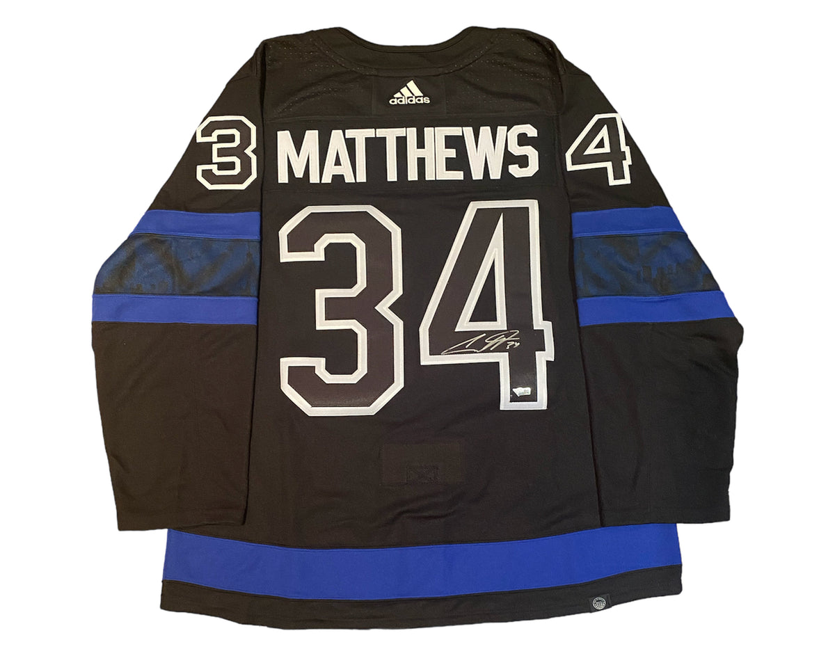 Auston Matthews Autographed Toronto Maple Leafs Alternate Black Flipside Adidas Jersey-1