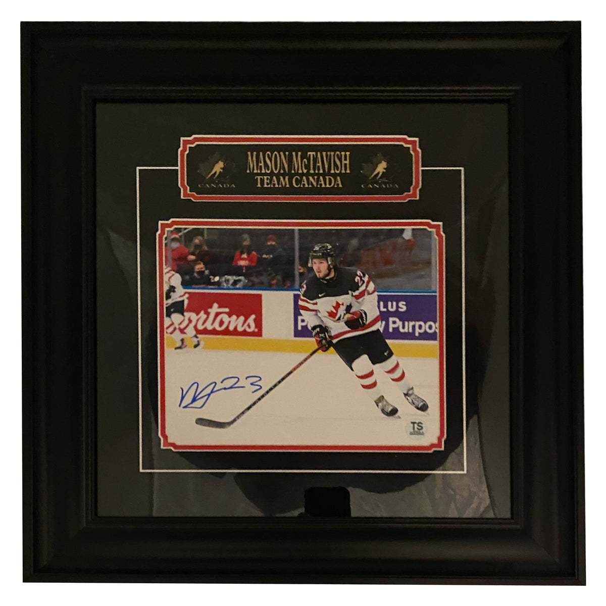 Mason McTavish Autographed Team Canada 8x10 Framed Photo
