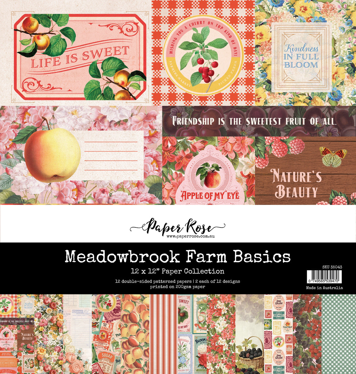 Collection de papiers Meadowbrook Farm Basics 30x30 35043-1