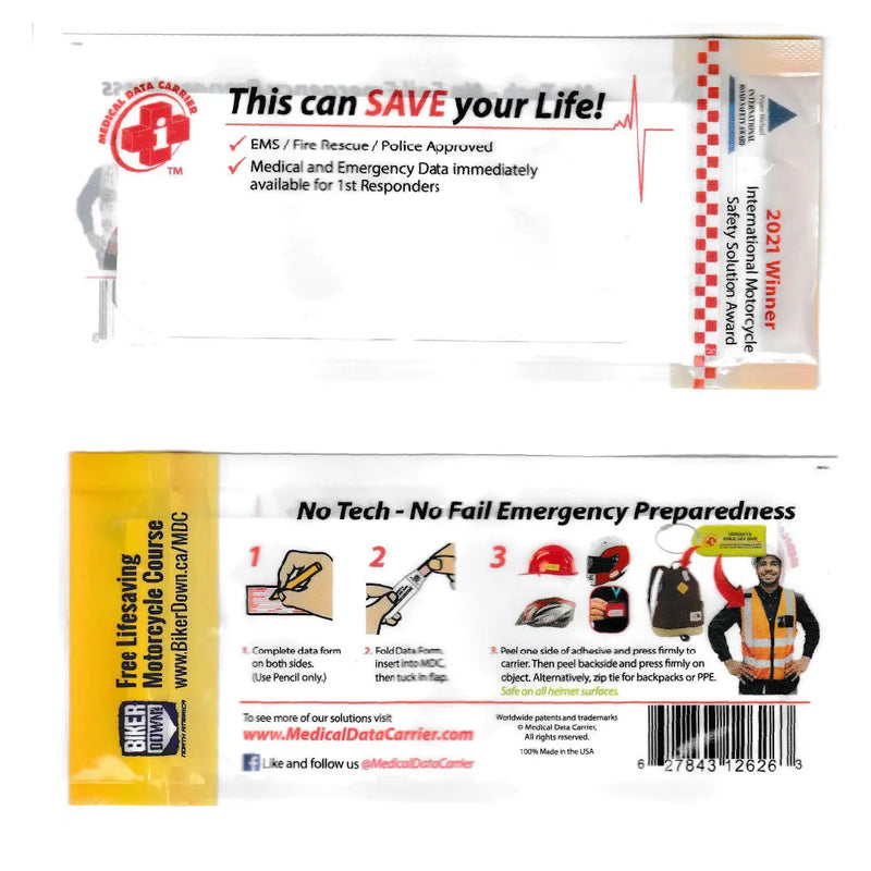 Medical Data Carrier – Essential Emergency ID for Riders & First Responders-4
