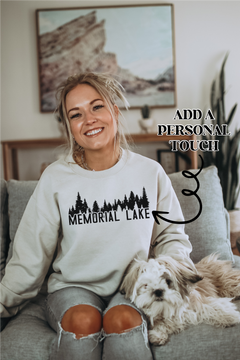 Tree Line Personalized Lake Sweatshirt-1
