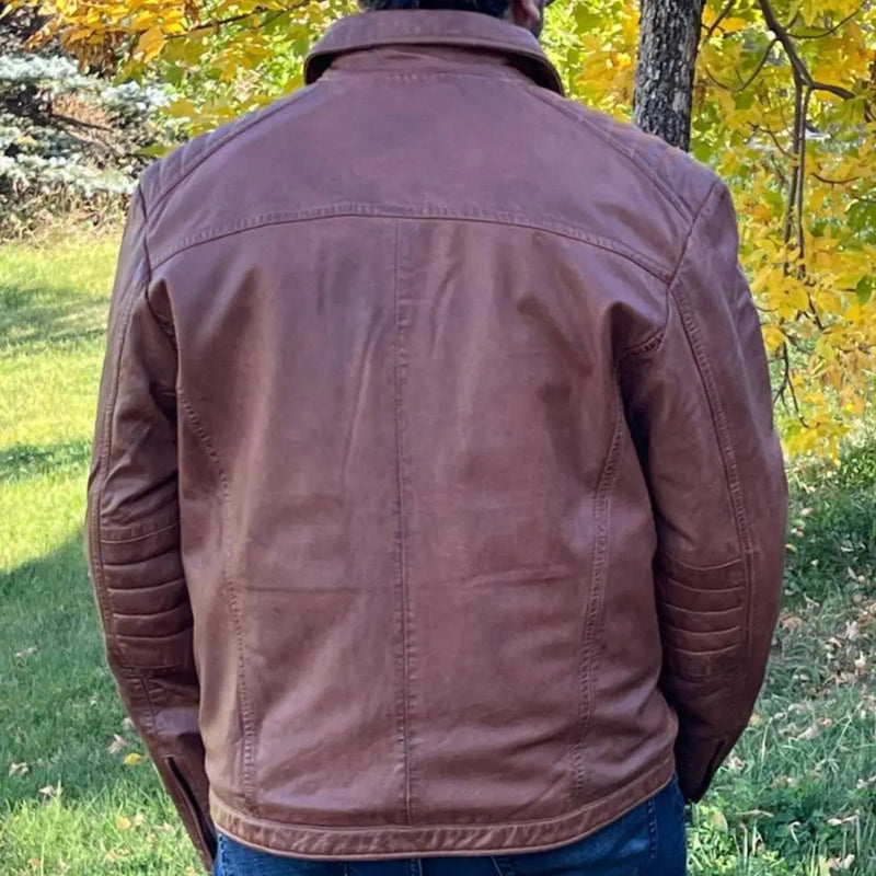 Men's Lamb Leather Four-Pocket Classic Jacket-2