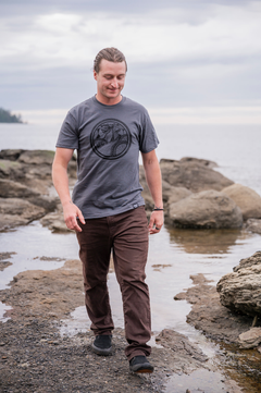 BIKE WORLD - Unisex Organic Cotton Tee - Storm Grey-1