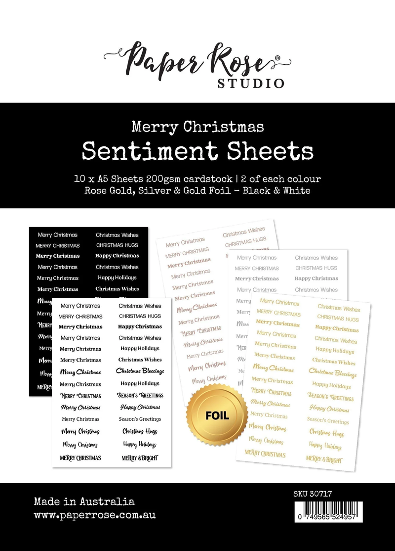 Merry Christmas Sentiment Sheets 30717-1