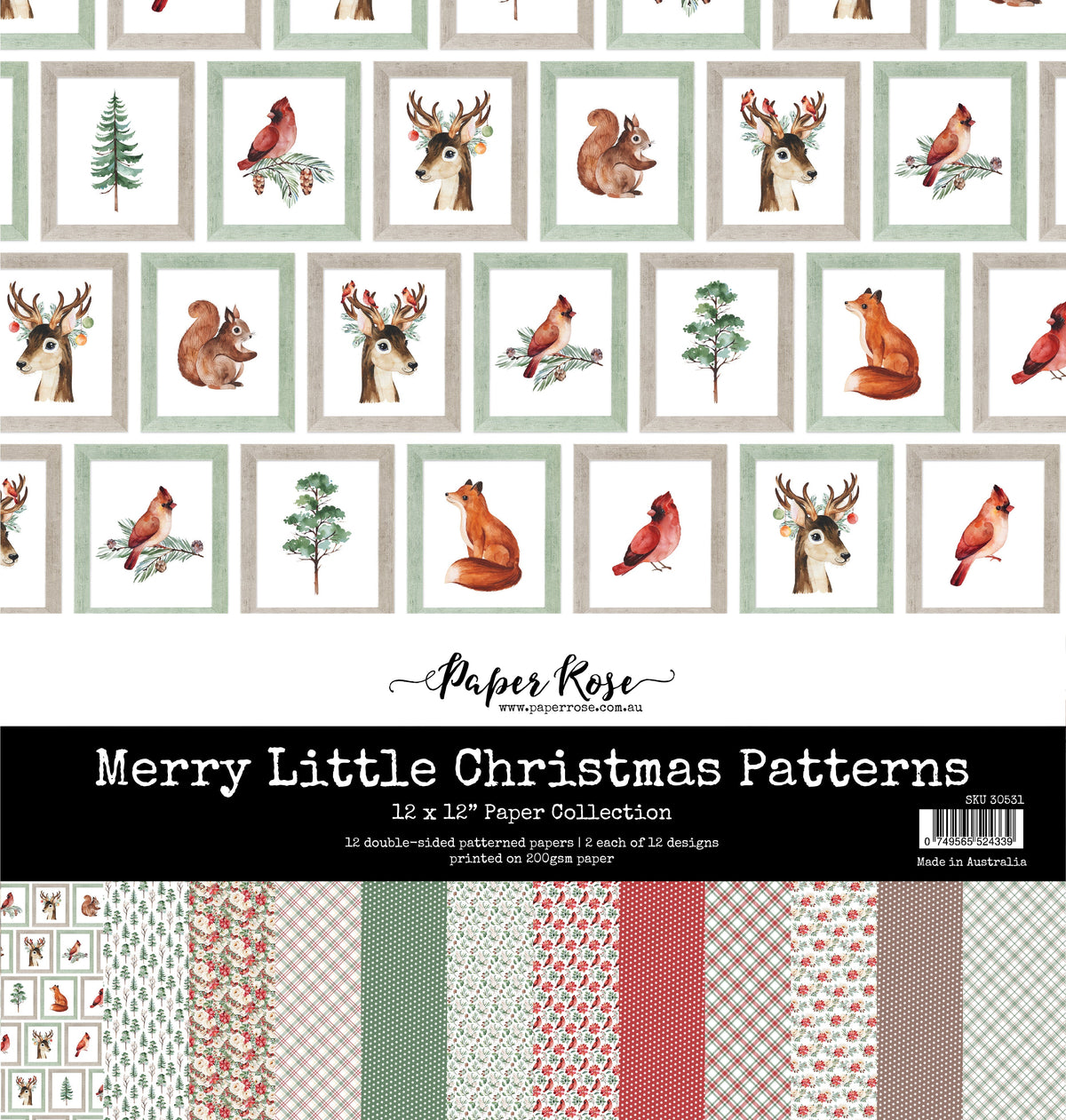 Merry Little Christmas Patterns 12x12 Paper Collection 30531-1