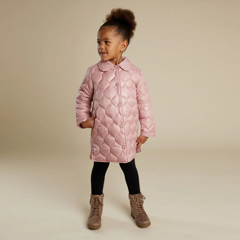 Rose Quilted Girl's Jacket | Miles The Label-2