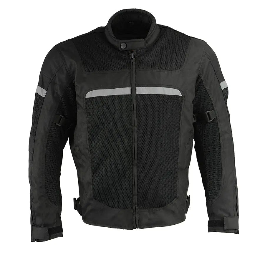 Milwaukee Leather Men's Mesh & Nylon Combo Racer Jacket-1