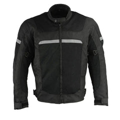 Milwaukee Leather Men's Mesh & Nylon Combo Racer Jacket-1