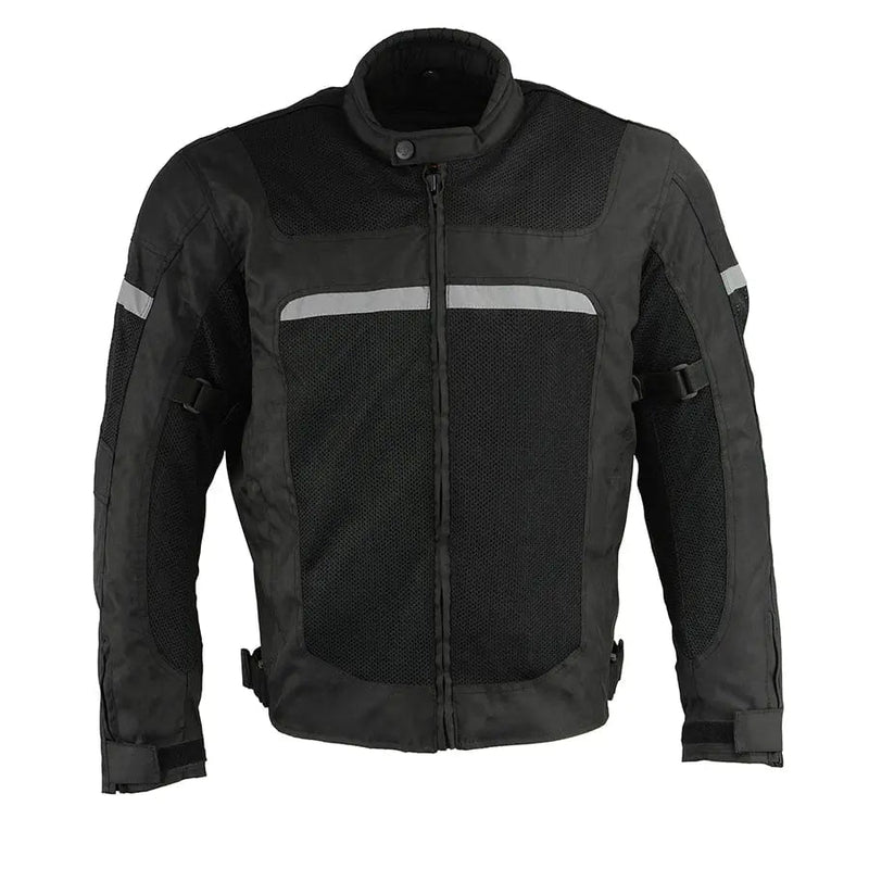 Milwaukee Leather Men's Mesh & Nylon Combo Racer Jacket-1