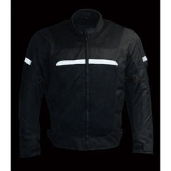Milwaukee Leather Men's Mesh & Nylon Combo Racer Jacket-5