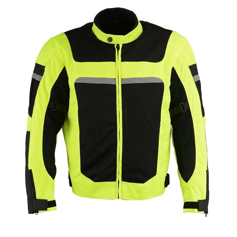 Milwaukee Leather Men's Mesh & Nylon Combo Racer Jacket-6
