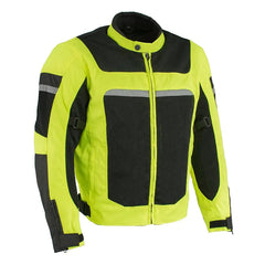 Milwaukee Leather Men's Mesh & Nylon Combo Racer Jacket-7