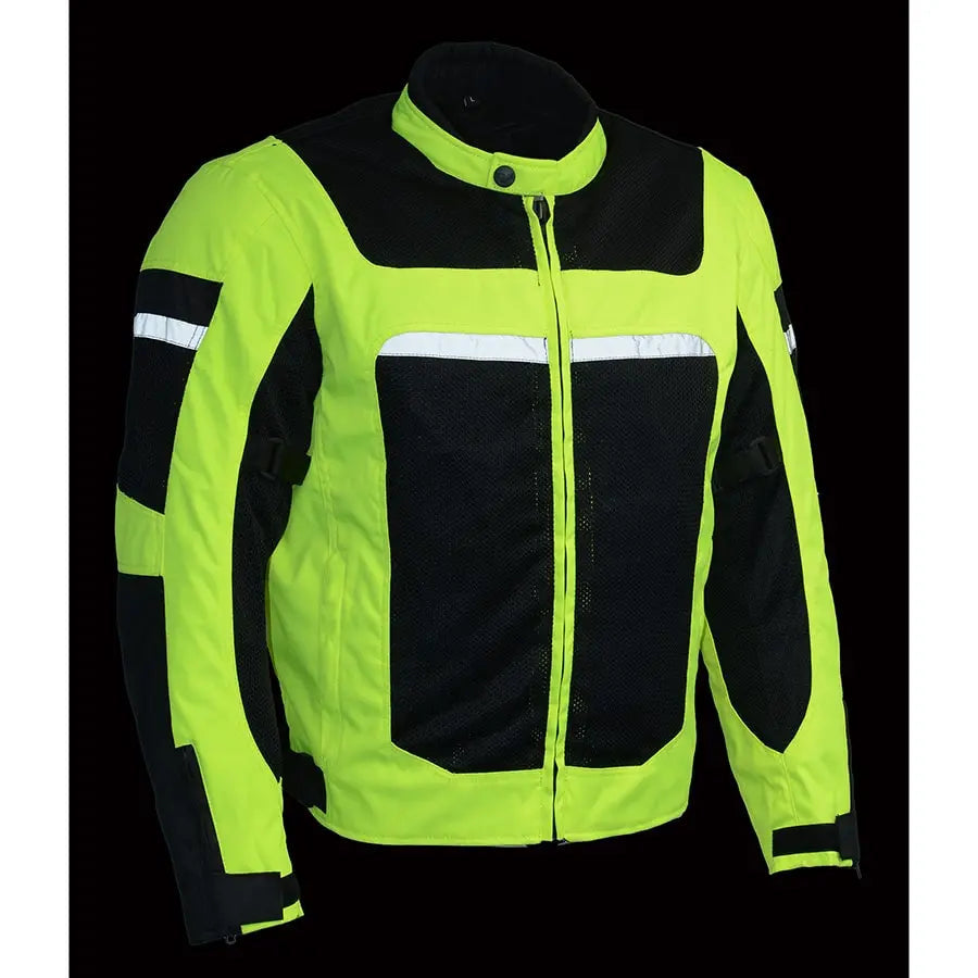 Milwaukee Leather Men's Mesh & Nylon Combo Racer Jacket-10