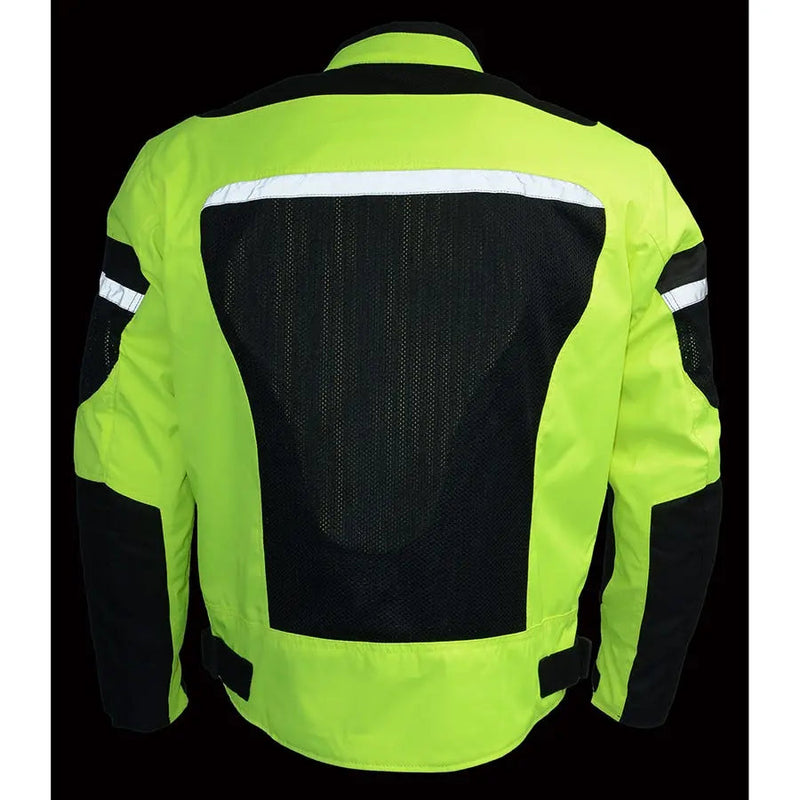Milwaukee Leather Men's Mesh & Nylon Combo Racer Jacket-9