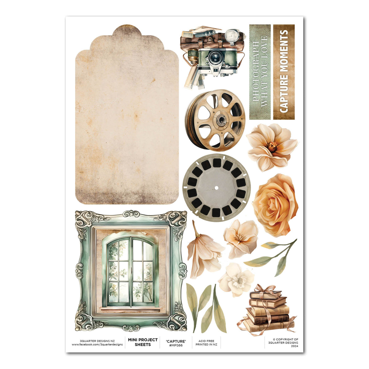 3Quarter Designs Captured Moments - Mini Project Sheet-1
