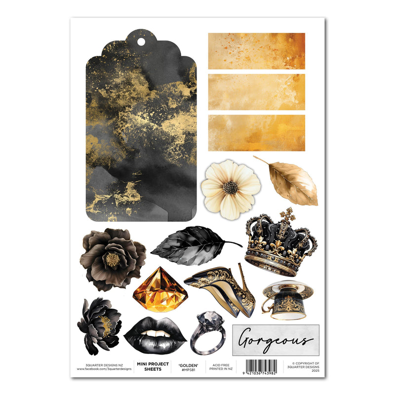 3Quarter Designs Golden Ebony - Mini Project Sheet-1