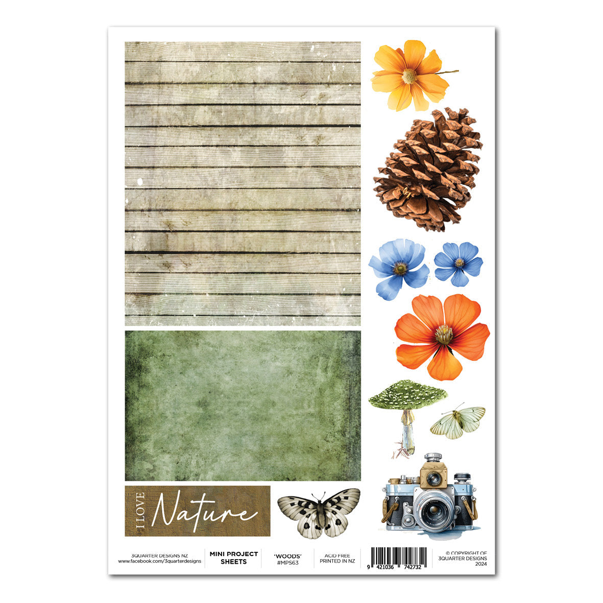 3Quarter Designs Idyllic Woods - Hoja de mini proyecto-1