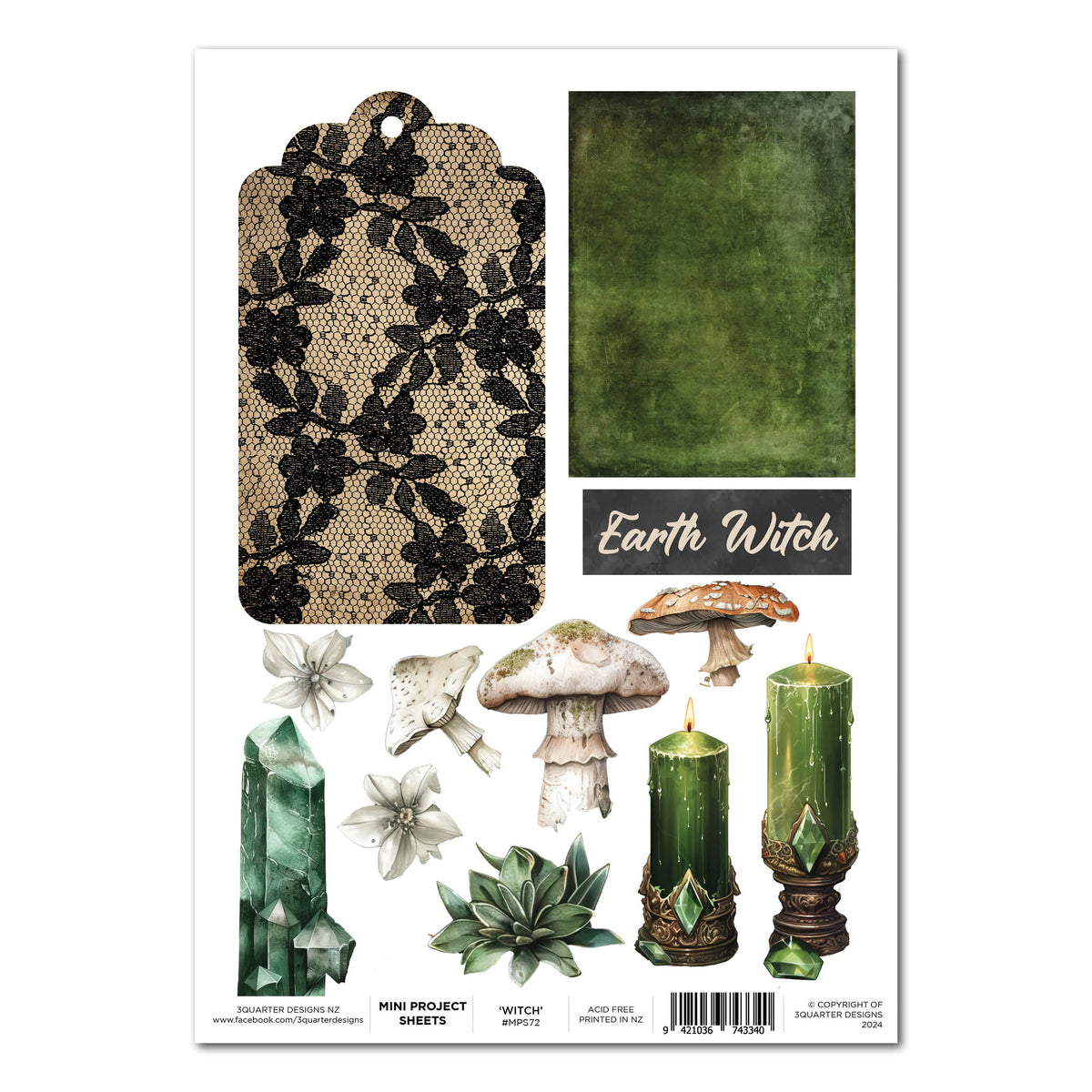 3Quarter Designs Earth Witch - Mini Project Sheet-1