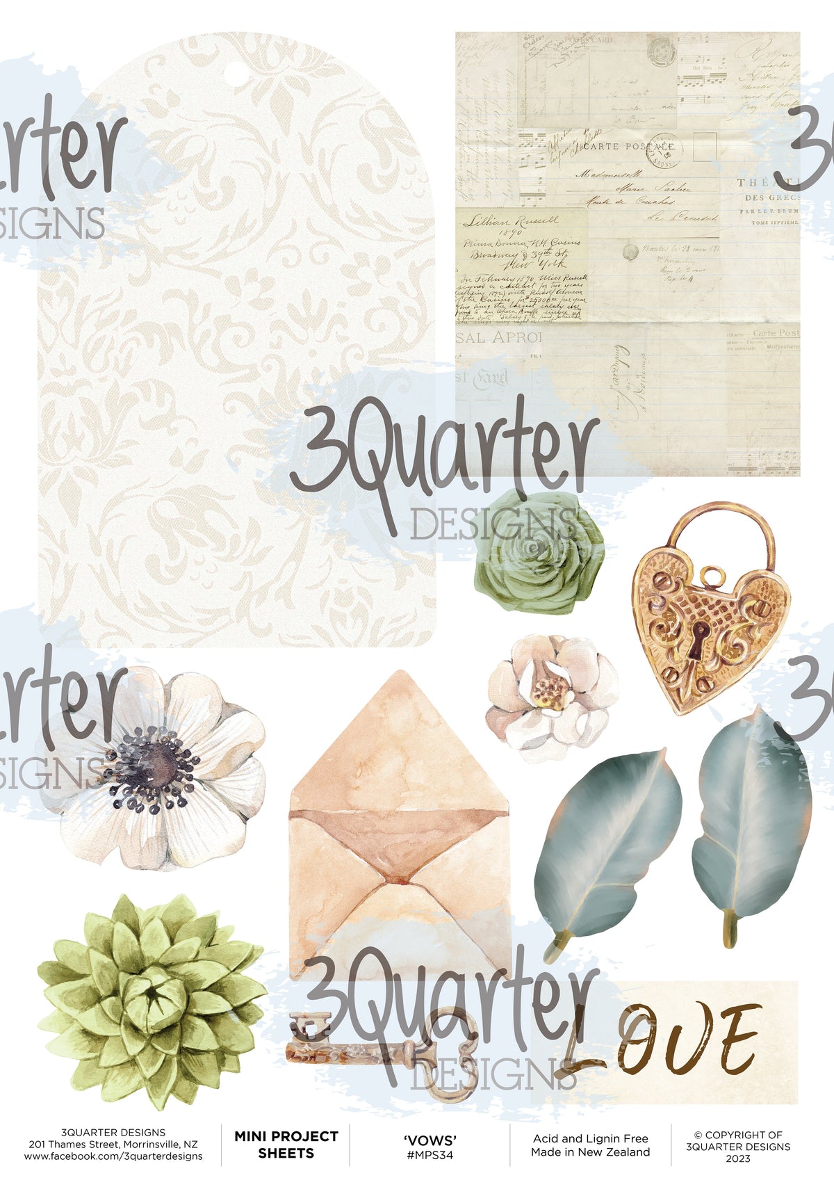 3Quarter Designs - Mini Project Sheet - Our Vows-1