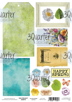 3Quarter Designs Heavenly Wildflowers - Mini Project Sheet-1