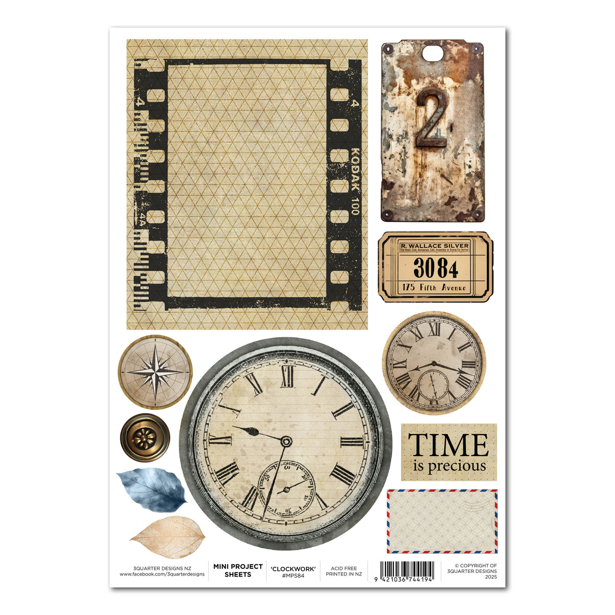 3Quarter Designs Eclectic Clocks - Mini Project Sheet-1