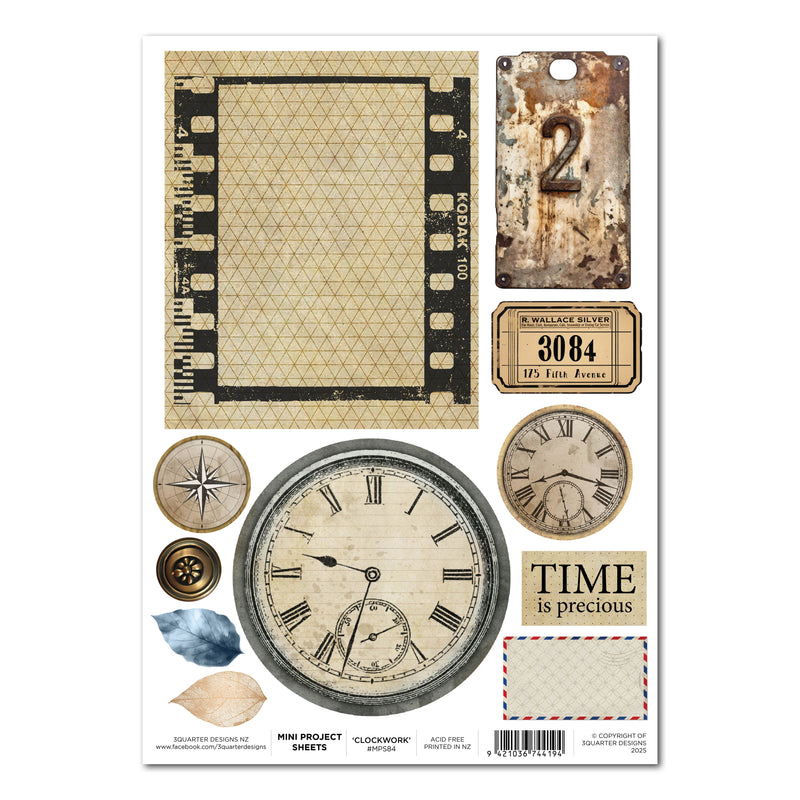 3Quarter Designs Eclectic Clocks - Mini Project Sheet-1