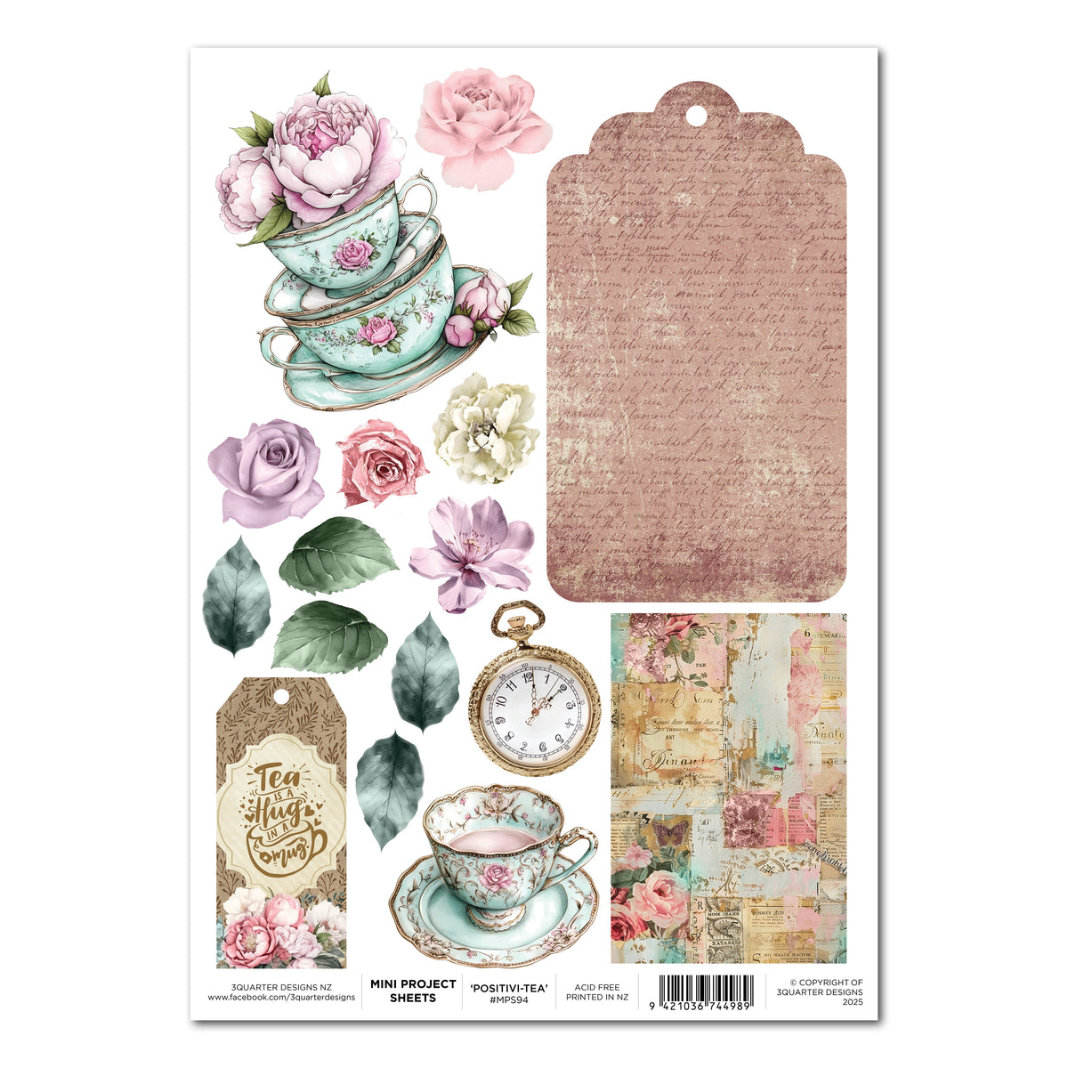 3Quarter Designs Positivi-Tea - Mini Project Sheet-1