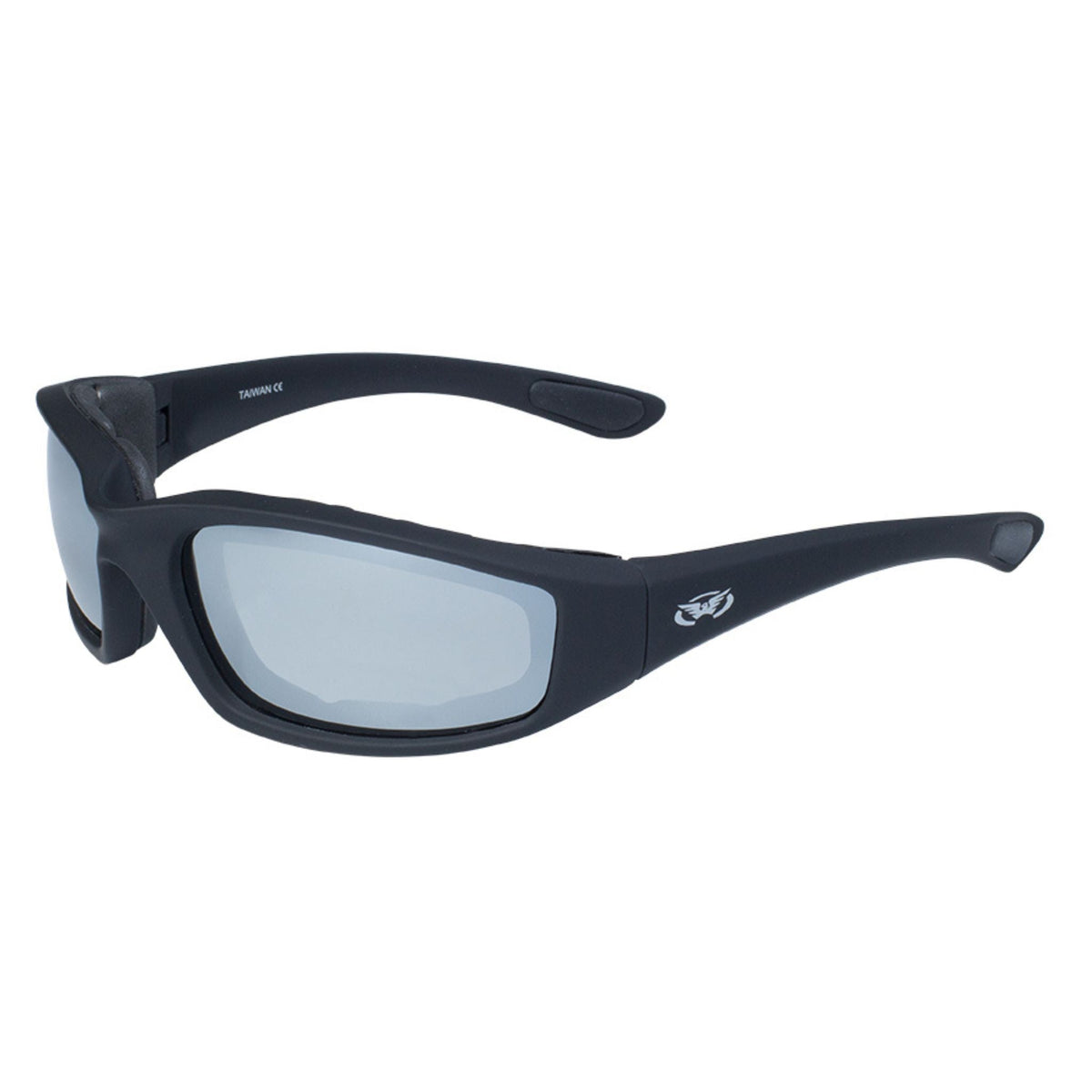 Global Vision Kickback Padded Motorcycle Sunglasses. Matte Black Soft-Touch Riding Glasses-3