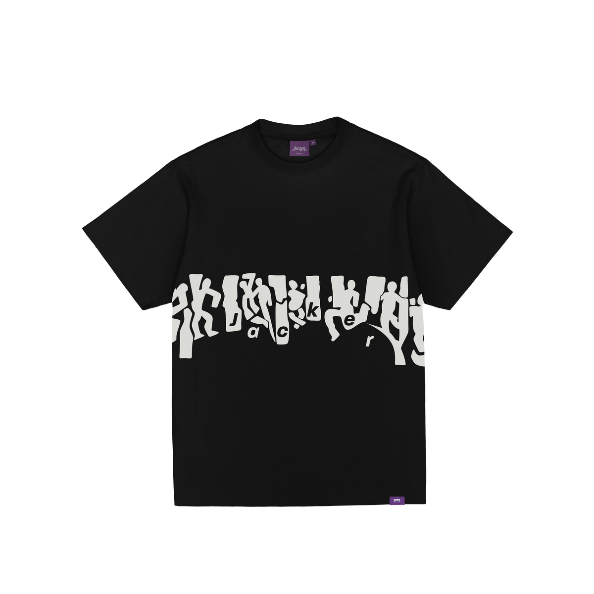 Jacker 'Mirror Maze' Garment Dyed Tee - Black-1