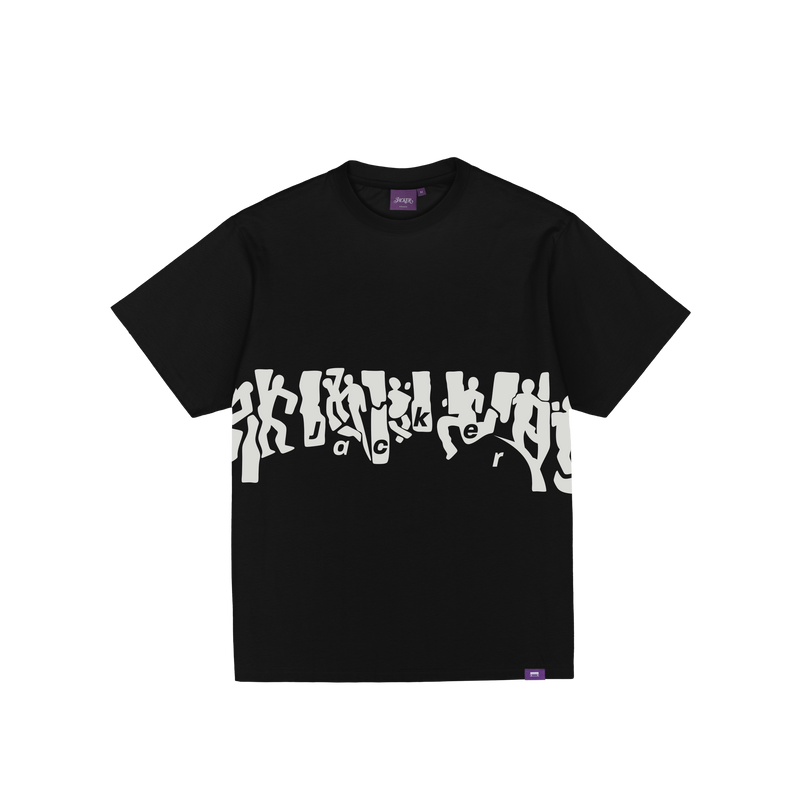 Jacker 'Mirror Maze' Garment Dyed Tee - Black-1