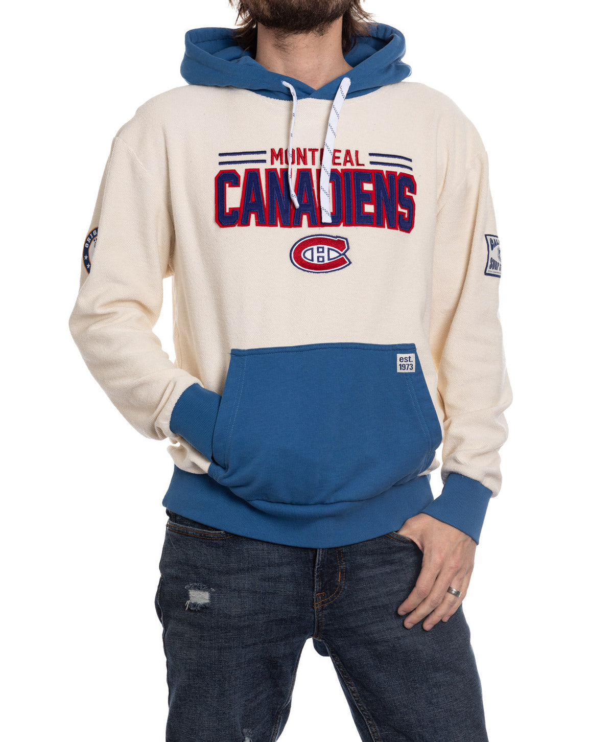 Montreal Canadiens NHL Unisex Reverse Terry Retro Premium Hoodie-1