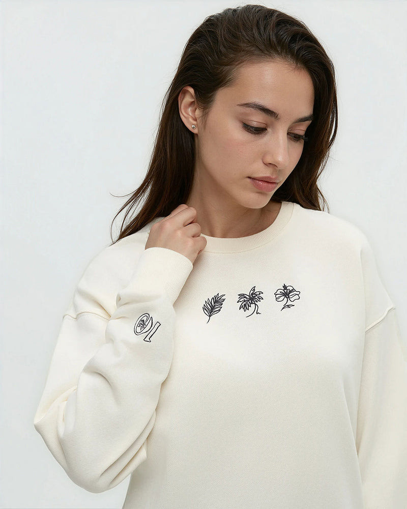 Haiti Embroidery Relaxed Crew-4