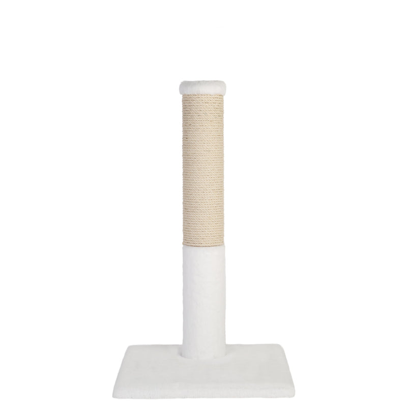 Noba Classic 28" Scratching Post - White Faux Fur-5