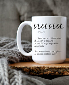 Grandma / Nana Definition Mug | 15oz Coffee Mug | Grandmother Gift | Nana Gift Idea | New Grandma Announcement | Family Gift-2