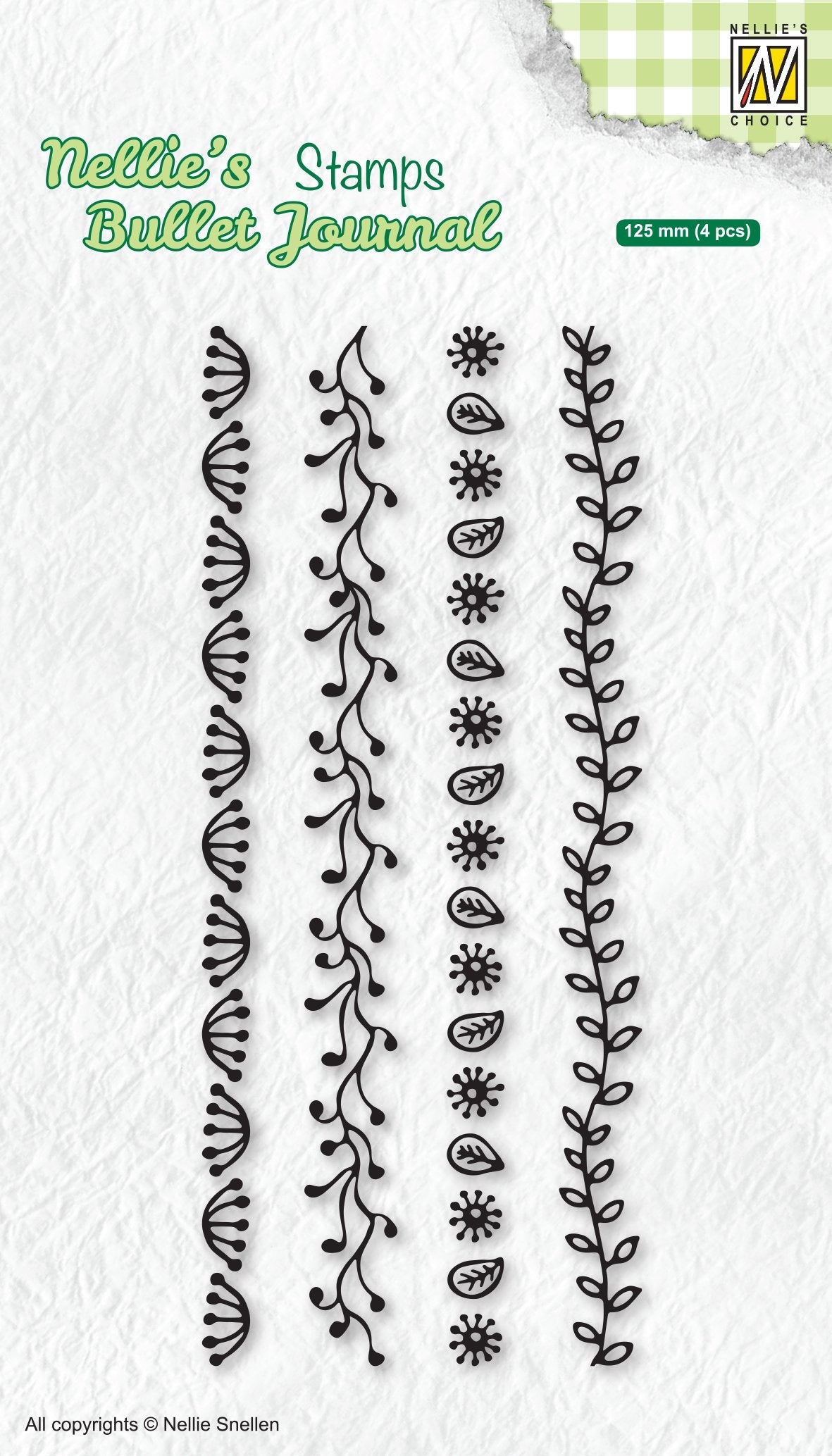 Nellie's Choice Nellie's Bullet Journal Clear Stamp Borders-2-1