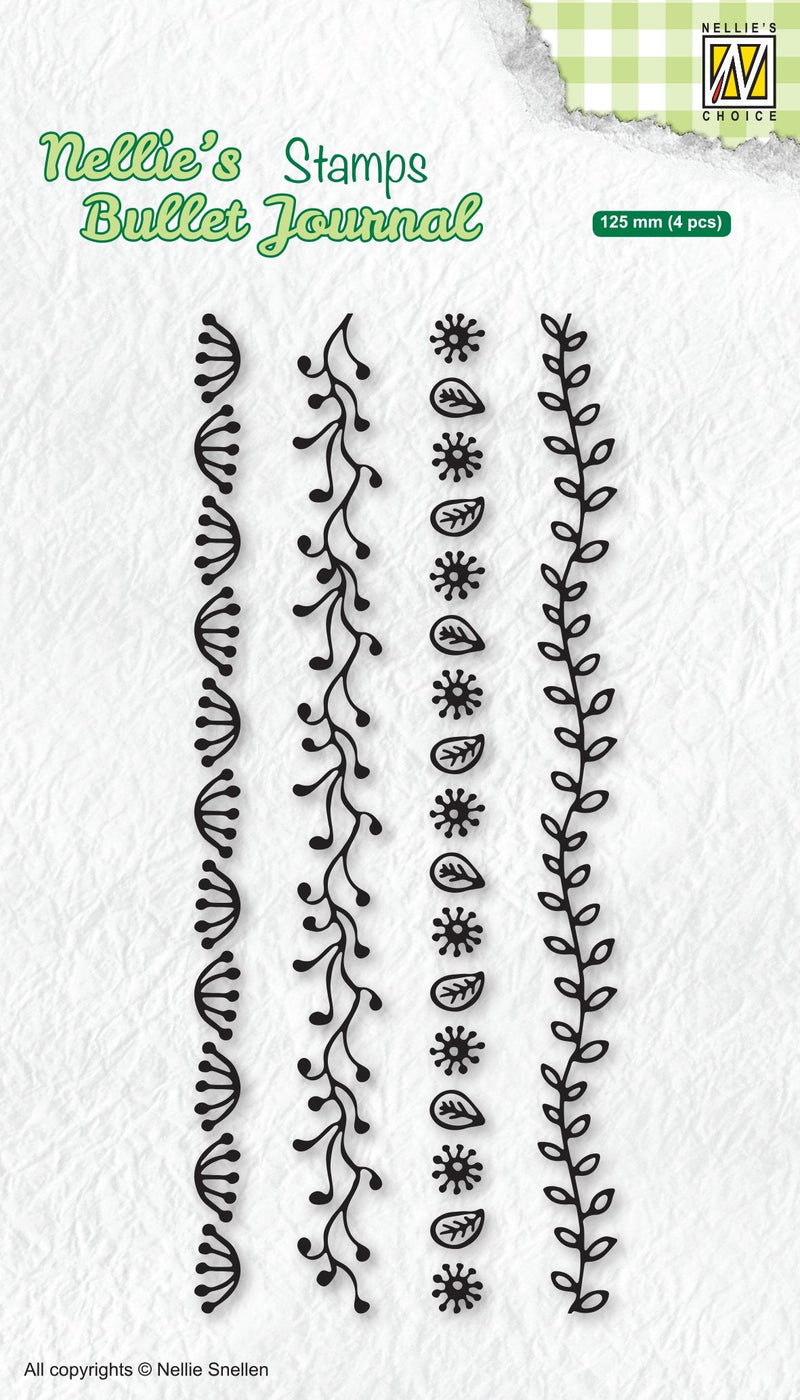 Nellie's Choice Nellie's Bullet Journal Clear Stamp Borders-2-1