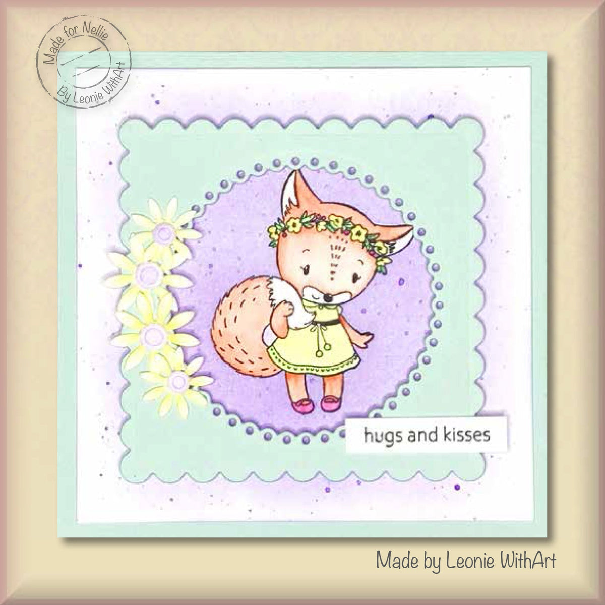 Nellie's Choice Clear Stamp Christmas Cuties Foxy Christmas Lady-3