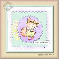 Nellie's Choice Clear Stamp Christmas Cuties Foxy Christmas Lady-3