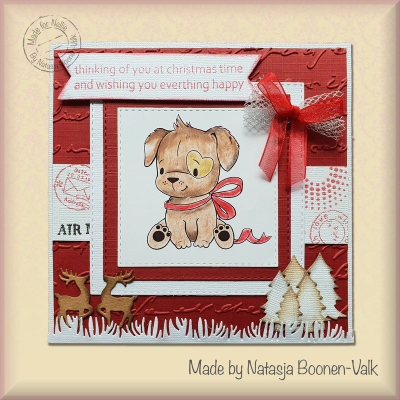 Nellie's Choice 3D Embossing Folder - Writing-3