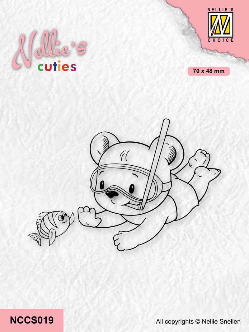 Nellie's Choice Clear Stamp Nellie's Cuties - Hi Buddy-1