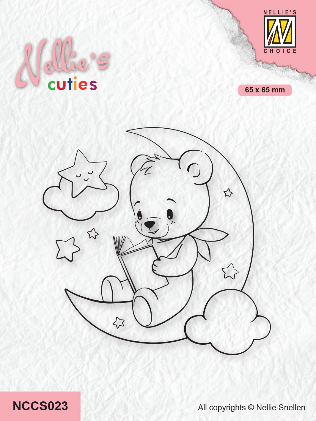Nellie's Choice Clear Stamp Nellie's Cuties - Bedtime Stories-1