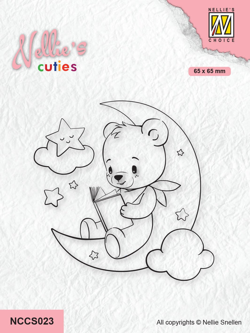 Nellie's Choice Clear Stamp Nellie's Cuties - Bedtime Stories-1