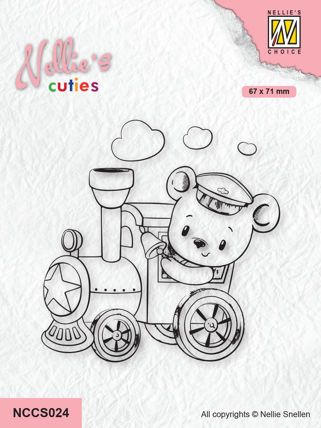 Nellie's Choice Clear Stamp Nellie's Cuties - Train Engineer-1