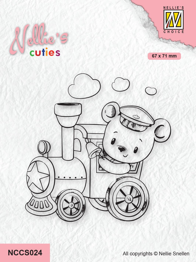 Nellie's Choice Clear Stamp Nellie's Cuties - Train Engineer-1