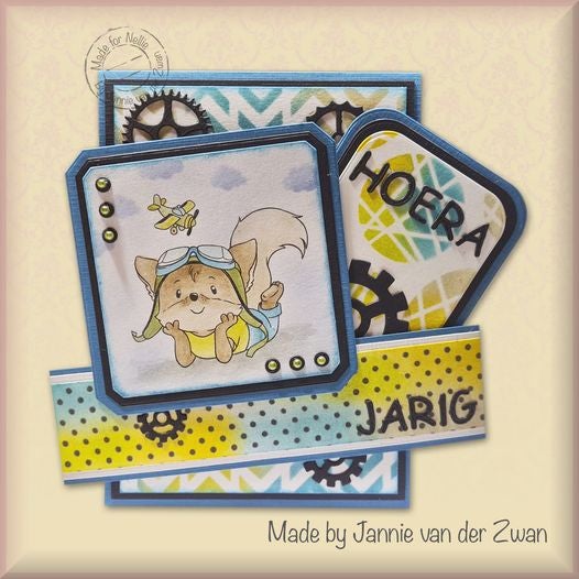 Nellie's Choice Clear Stamp Nellie's Cuties - Dreaming To Be A Pilot-2