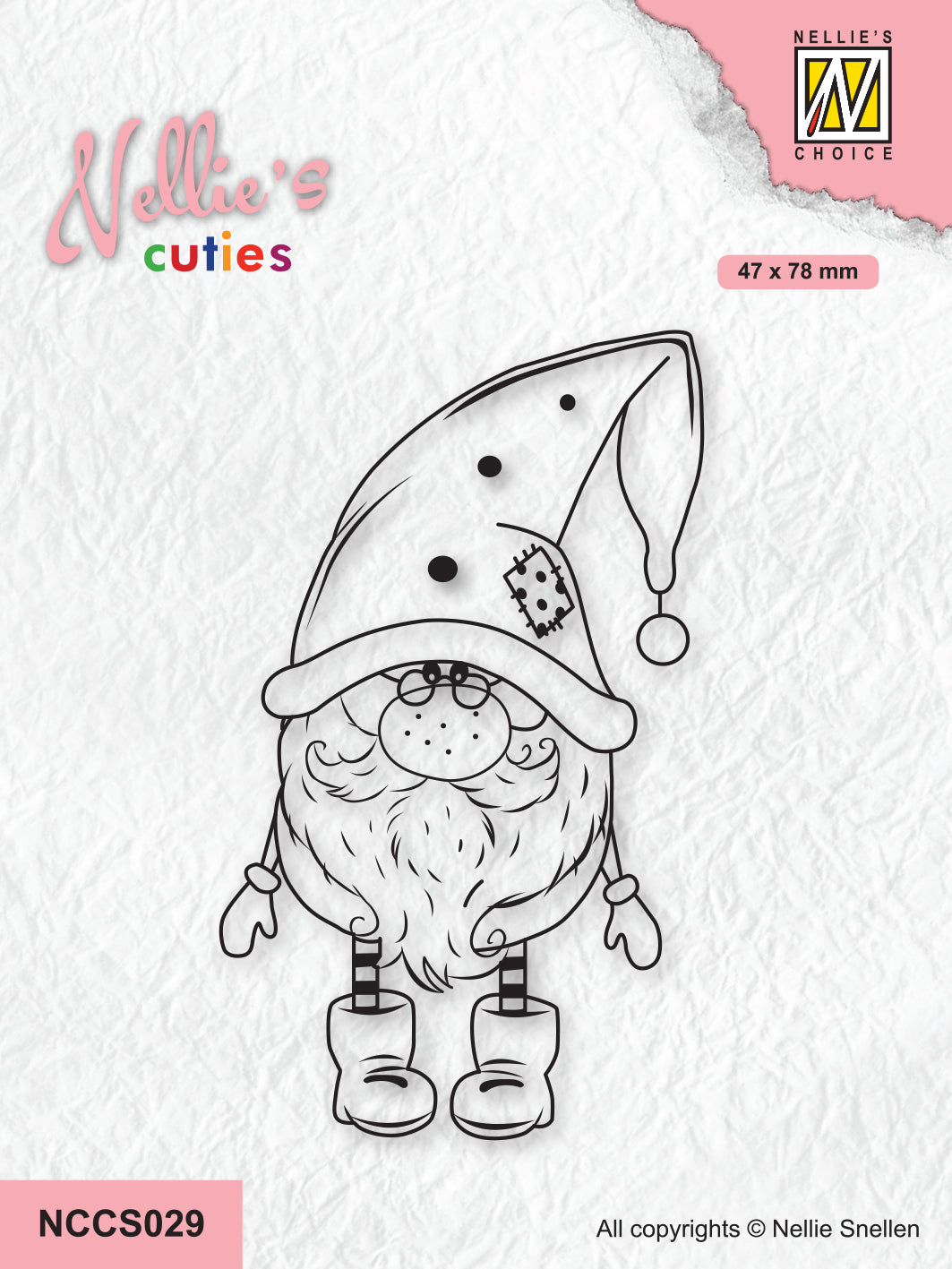 Nellie's Choice Clear Stamp Nellie's Christmas Cuties - Christmas Gnome-1