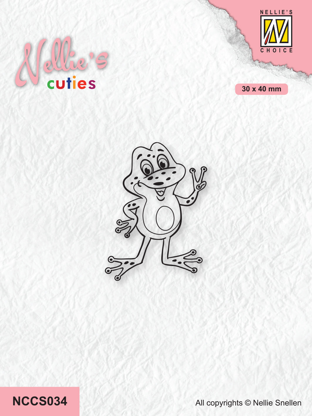 Nellie's Choice Clear Stamp Nellie's Cuties - Frog Series - Frog-4-1